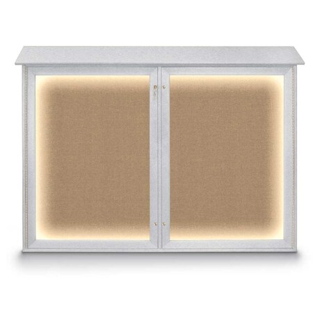 United Visual Products Open Faced Traditional Corkboard, 72x48" UV646A-GOLD-ULTMAR